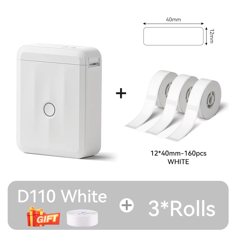 D110 D11 D101 Smart Portable Label Printer Mini Pocket Thermal Sticker Maker Self-Adhesive Label Printer for Office Home