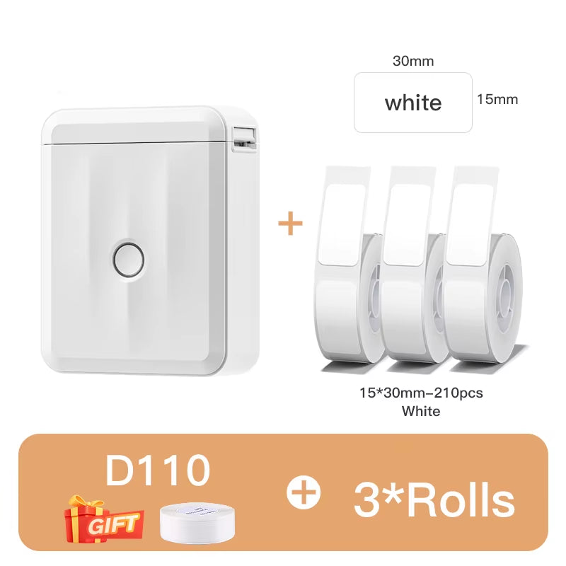 D110 D11 D101 Smart Portable Label Printer Mini Pocket Thermal Sticker Maker Self-Adhesive Label Printer for Office Home