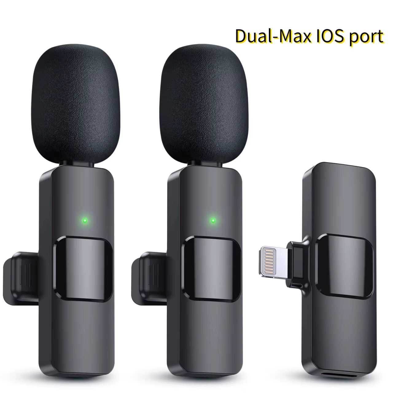 JOCEEY K9 Lavalier Wireless Microphone,Wireless Microphone,Live Microphone for IOS and Type-C Phone Microphone for Recordin